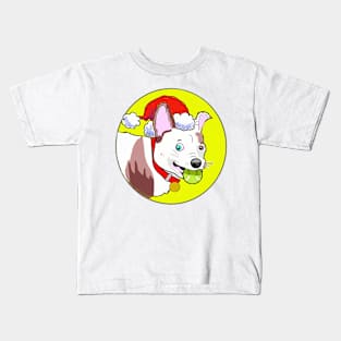 MERRY GRUFFMAS DOG CARTOON YELLOW Kids T-Shirt